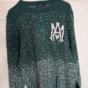 AMIRI green crewneck sweater. Men's medium/large